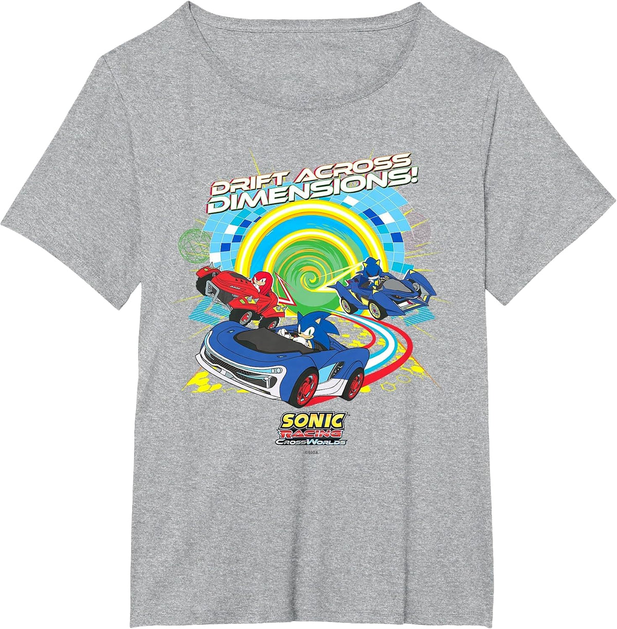 Sonic Racing CrossWorlds - Racing Trio T-Shirt - Heather Grey