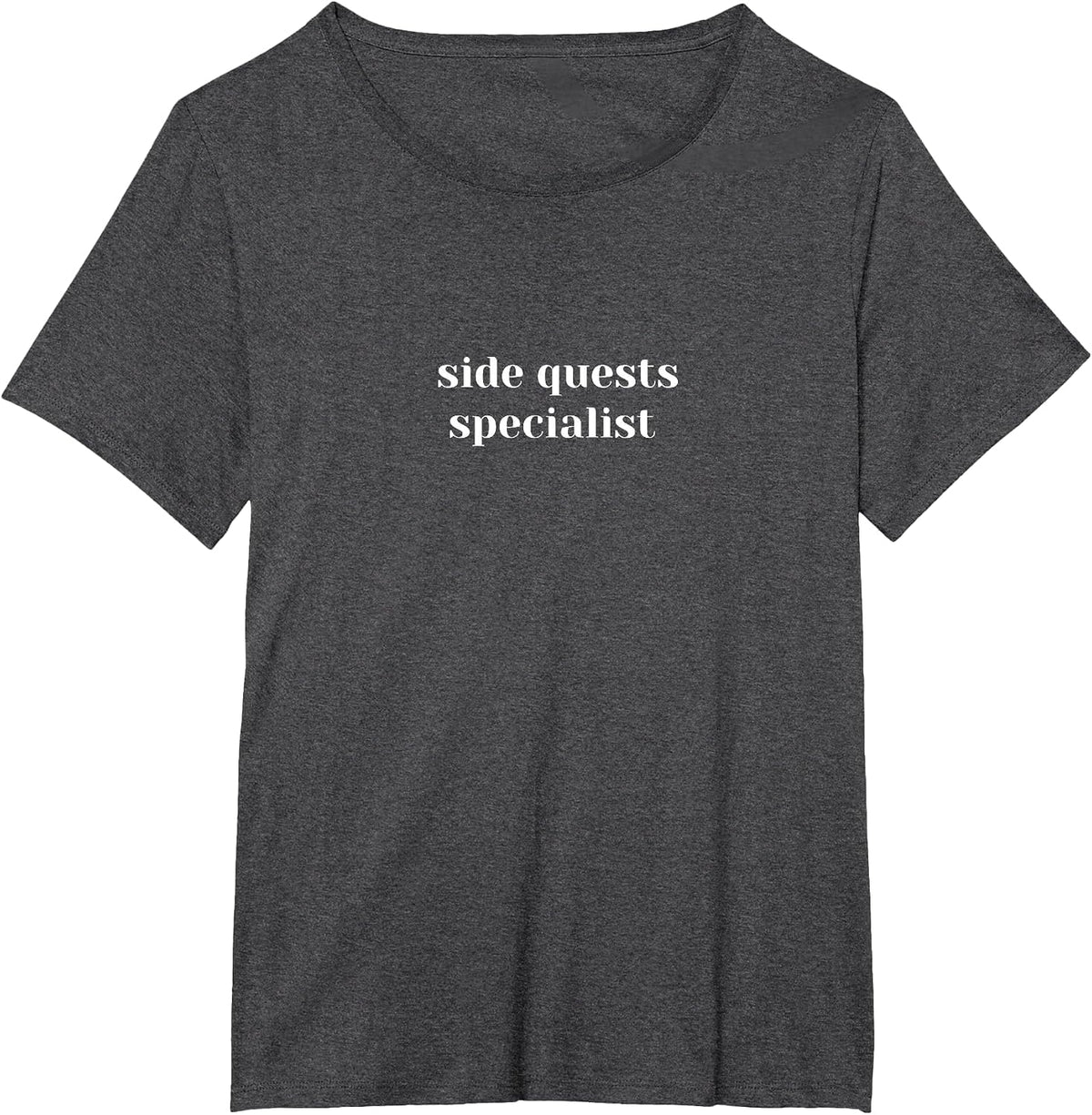 Side Quest Specialist - Aesthetic Rave & Techno Typography T-Shirt - Dark Heather Grey