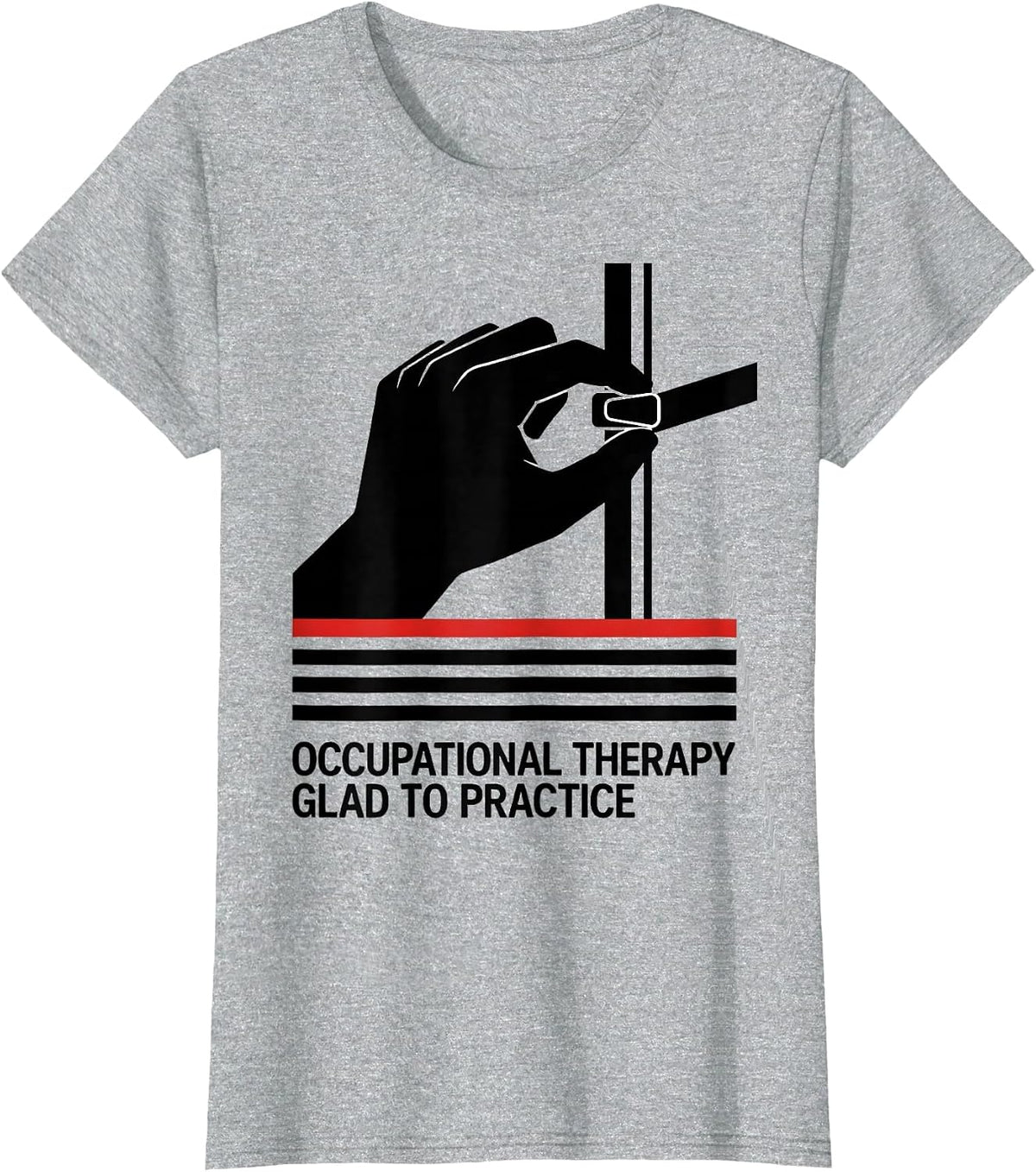 Women's Occupational Therapy Glad To Practice Modernist OT T-Shirt - Heather Grey