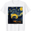Men's Hedgehog Gogh Whimsical Van Gogh Art Lover Pet Owner Gift T-Shirt - White