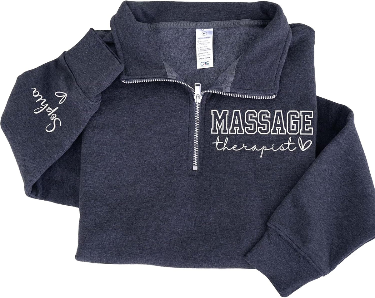 Personalized Jobs Embroidered Quarter Zip Sweatshirt, Custom Profession Sweater for Office, Clinic, Professional Gifts -