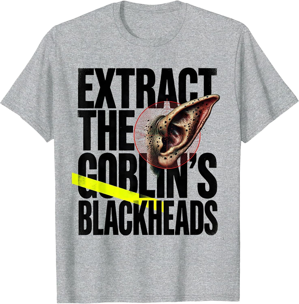 Men's Extract The Goblin's Blackheads Funny Dermatology Halloween T-Shirt - Heather Grey