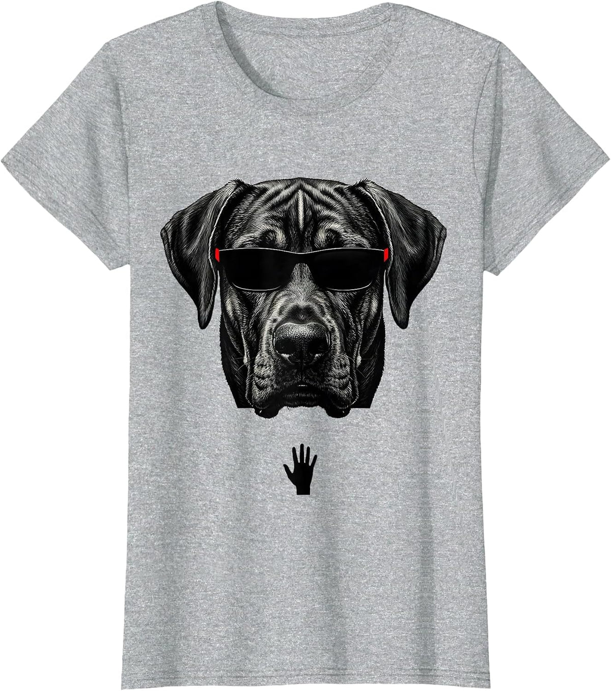 Women's Rhodesian Ridgeback Sunglasses Dog Breed Portrait Humor T-Shirt - Heather Grey