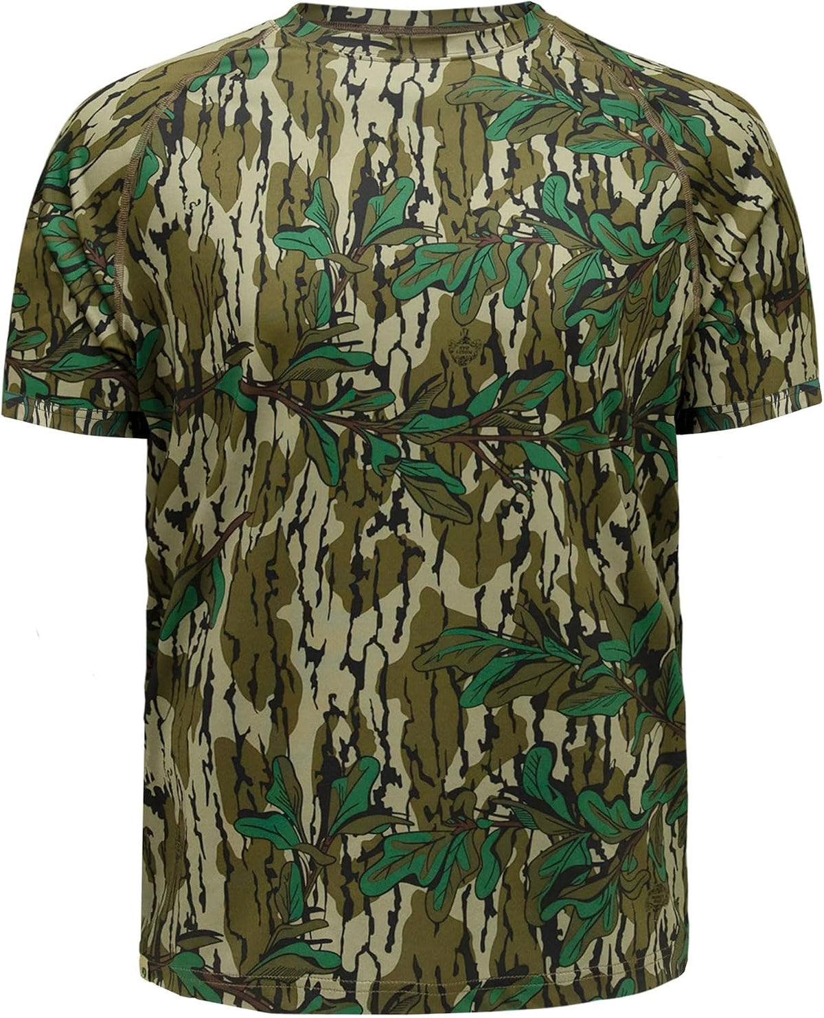 Mossy Oak Camo Hunting Short Sleeve Shirt for Men - Lightweight Performance Stretchable Tee with 4-Way Stretch & Cooling