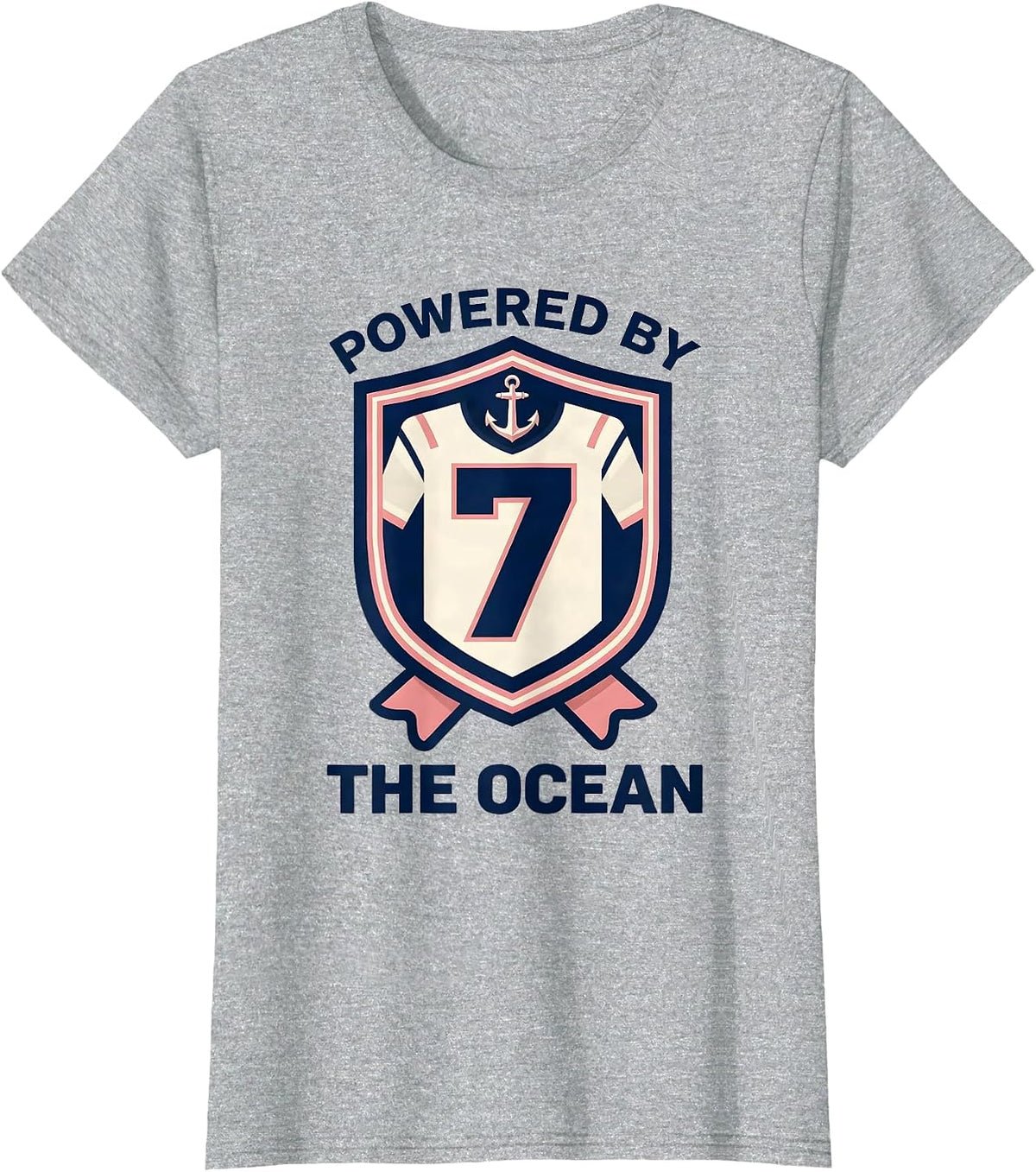 Powered by the Ocean Sailor Design T-Shirt - Heather Grey