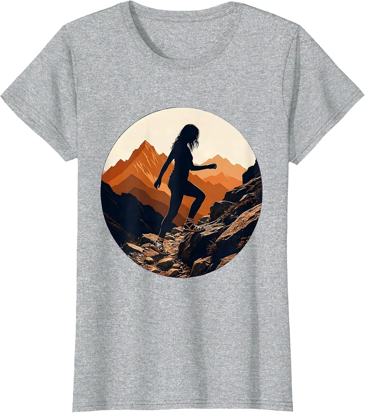 Outdoor Adventure Sandal Hiker Mountain Trail T-Shirt - Heather Grey
