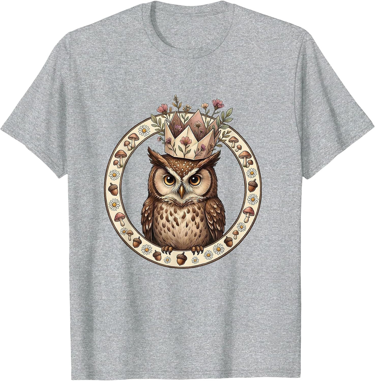 Men's Preschool Teacher Paper Crown Illustration T-Shirt - Heather Grey