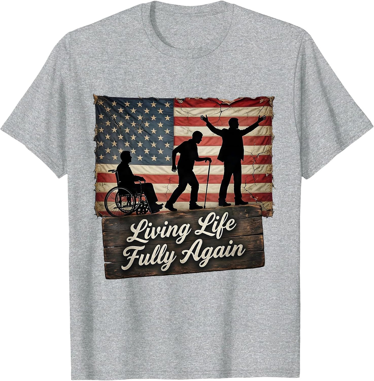 Men's Living Life Fully Again Occupational Therapy Design T-Shirt - Heather Grey