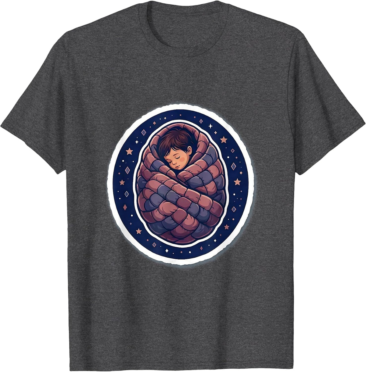 Autism Weighted Blanket Cocoon Child Graphic T-Shirt - Dark Heather Grey