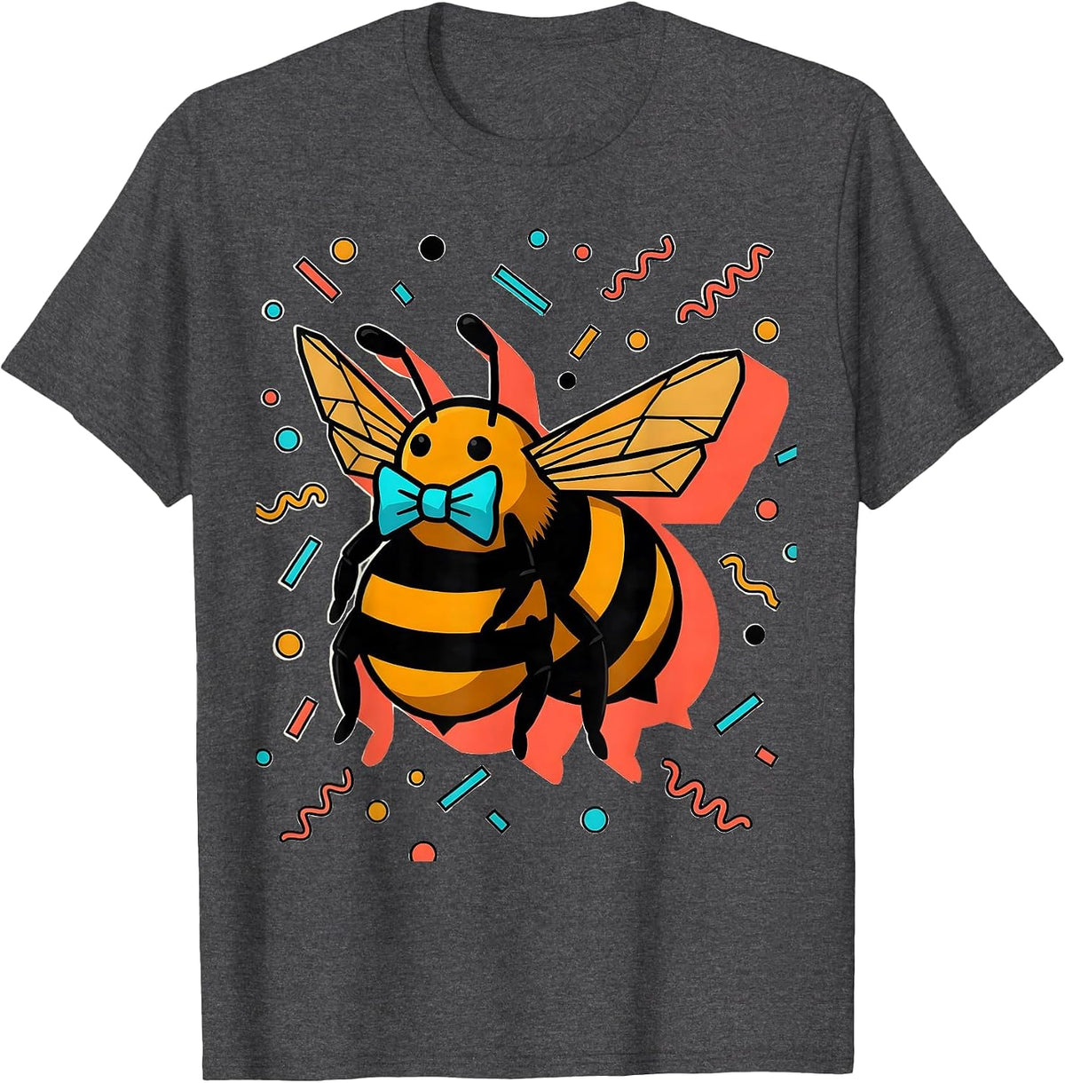 Dapper Bee in Tuxedo Bow Tie Autism Awareness T-Shirt - Dark Heather Grey