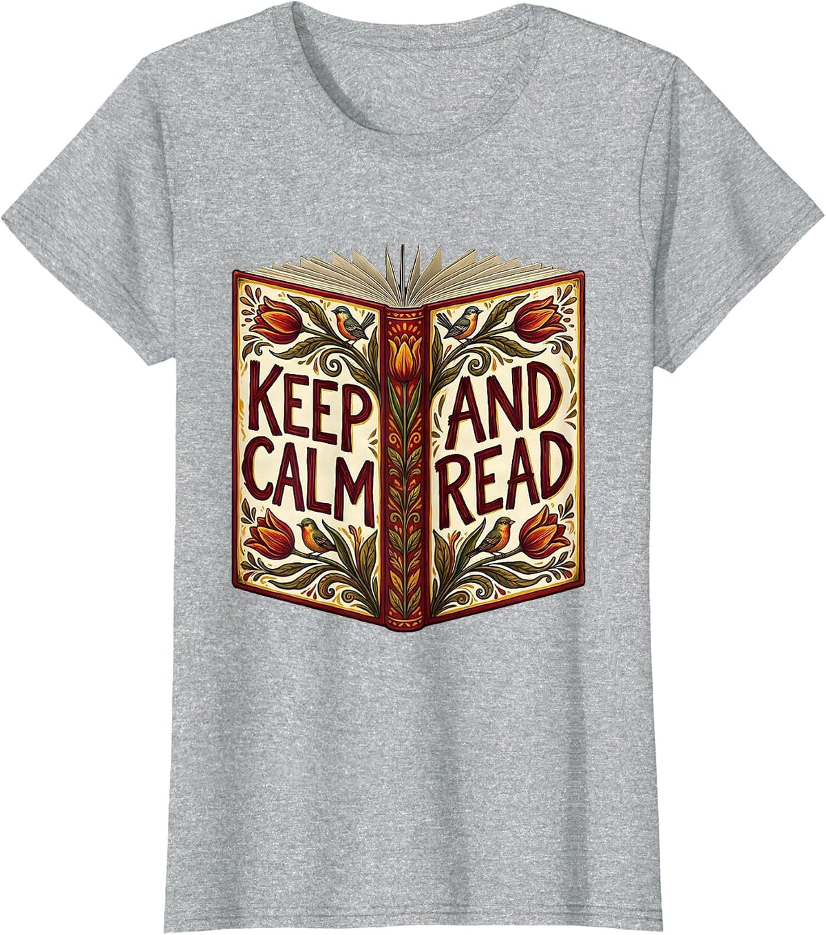 Keep Calm and Read Reading Is My Favorite Sport T-Shirt - Heather Grey