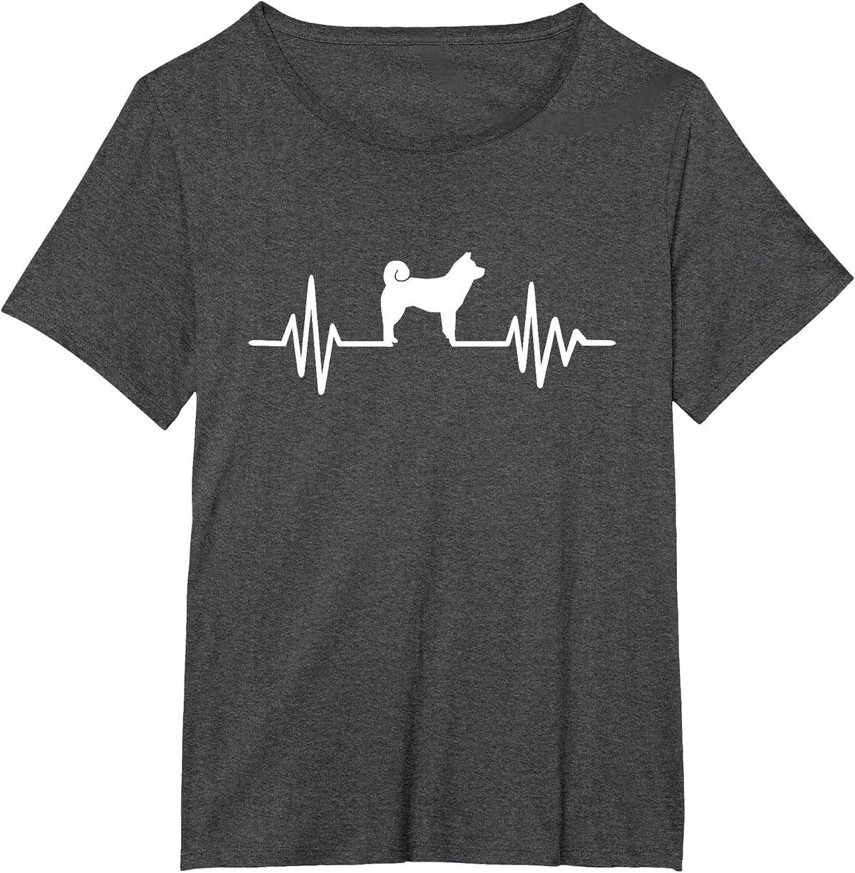 Shiba Inu Heartbeat T-Shirt T-Shirt - Dark Heather Grey