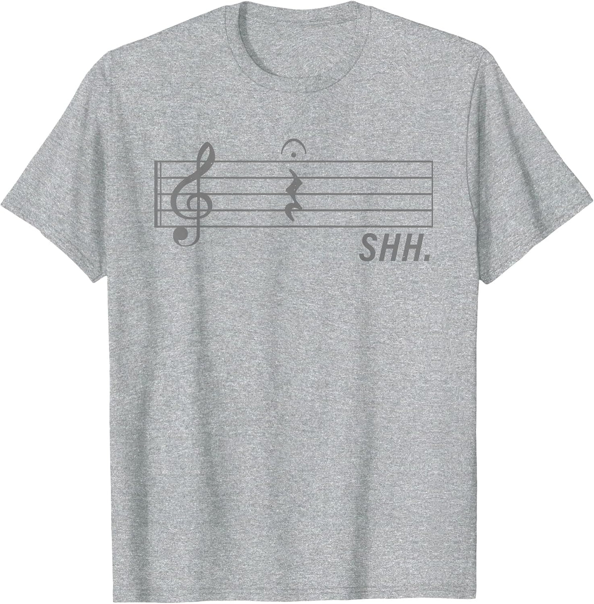 Music Art for Men Women Musical Note Musician Music Teacher T-Shirt - Heather Grey
