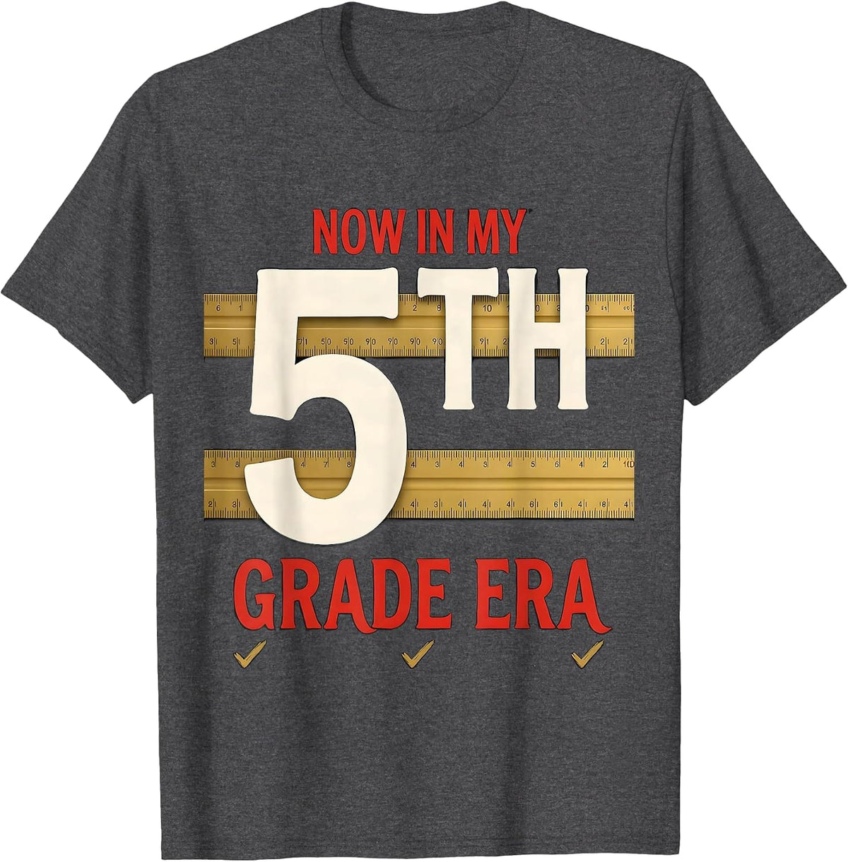 Men's Now In My Fifth Grade Era Girl Tie Dye Back to School T-Shirt - Dark Heather Grey