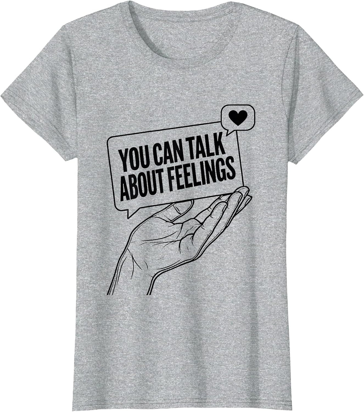 Women's You Can Talk About Feelings Mental Health Counselor T-Shirt - Heather Grey