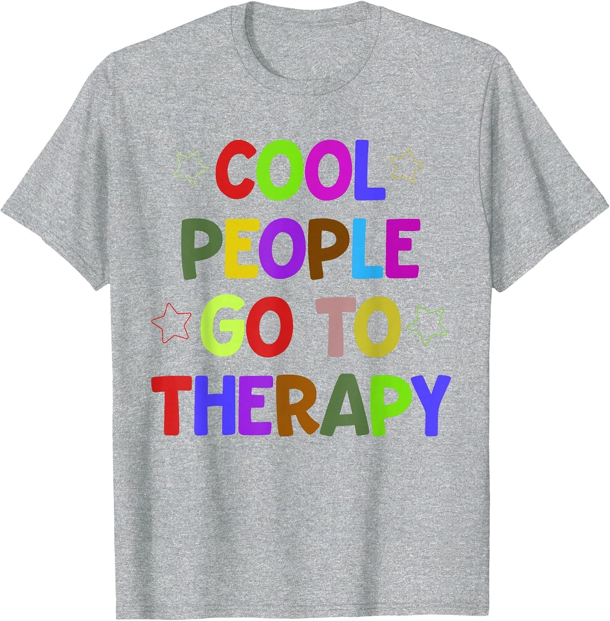 Therapy is Cool Inspirational Mental Health Therapist T-Shirt - Heather Grey