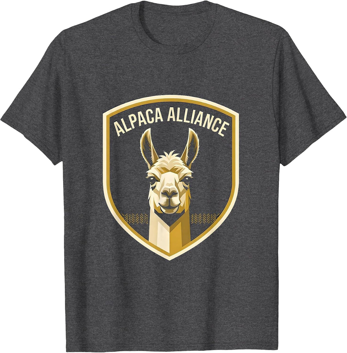 Men's Alpaca Alliance Funny Llama Humor Novelty Gift T-Shirt - Dark Heather Grey
