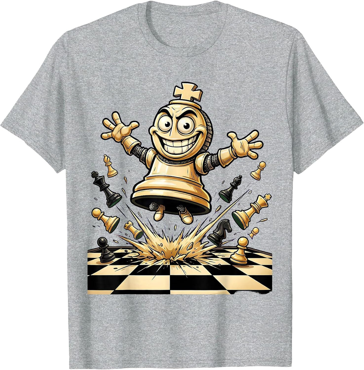 Men's Rizz Em With The Tism Chess Knight Leap T-Shirt - Heather Grey