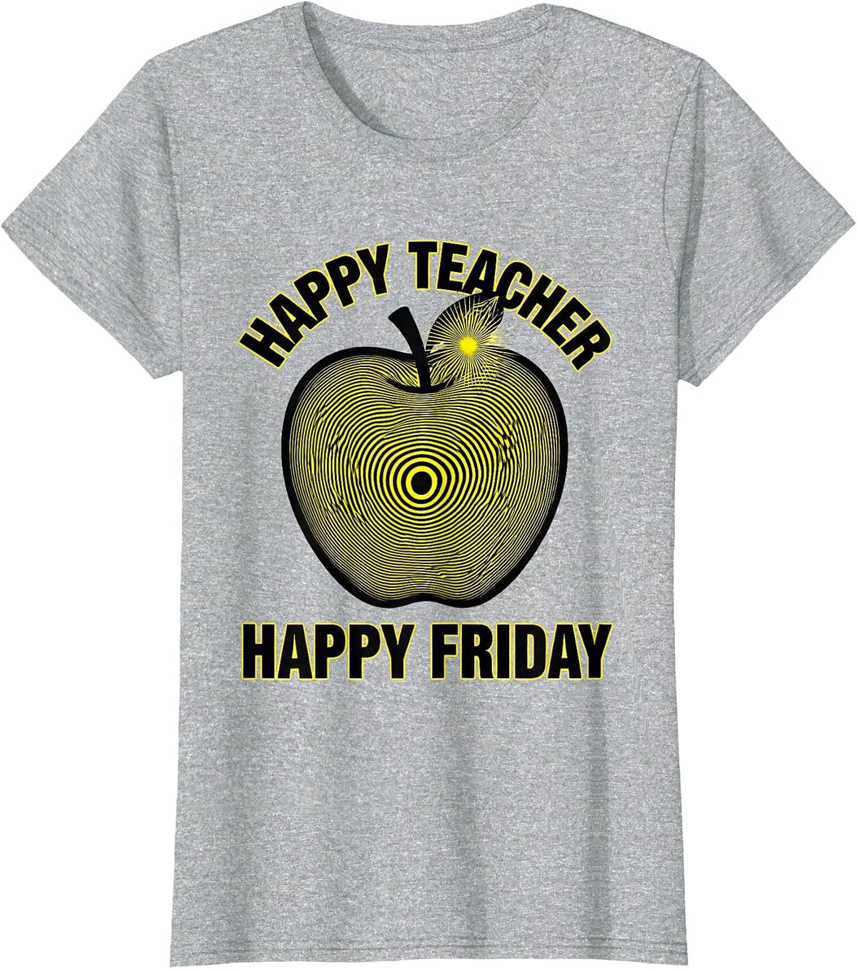 Friyay Teacher Happy Friday Celebration Design T-Shirt - Heather Grey