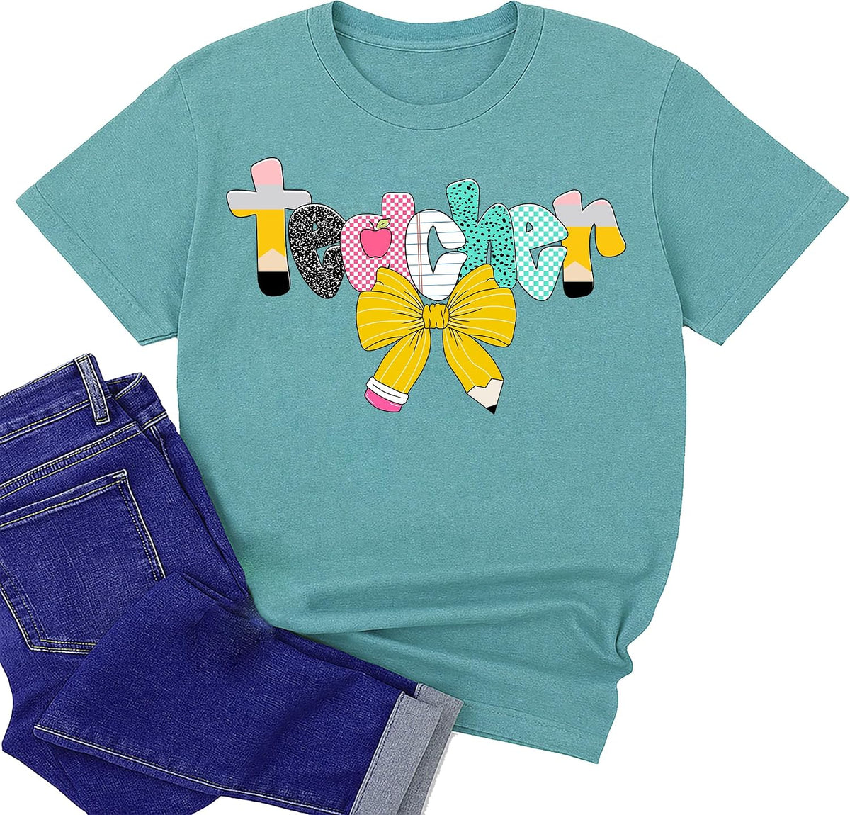 Teacher Shirts for Women, Back to School T-Shirt for Teacher, Funny Educator Outfit, Coworker Gift Tee - Style 1