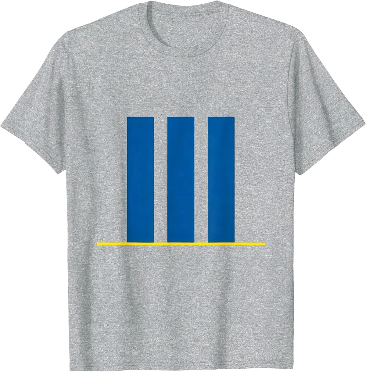 Men's Equal Bars Minimalist Down Syndrome Awareness Support T-Shirt - Heather Grey