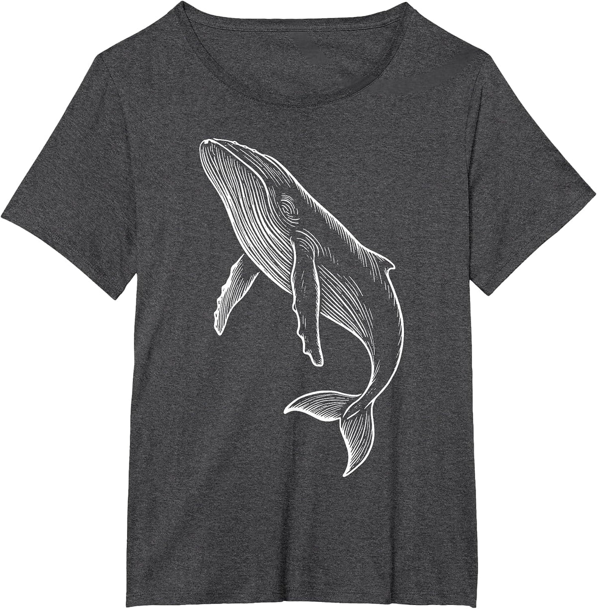 Humpback Whale T-Shirt - Dark Heather Grey