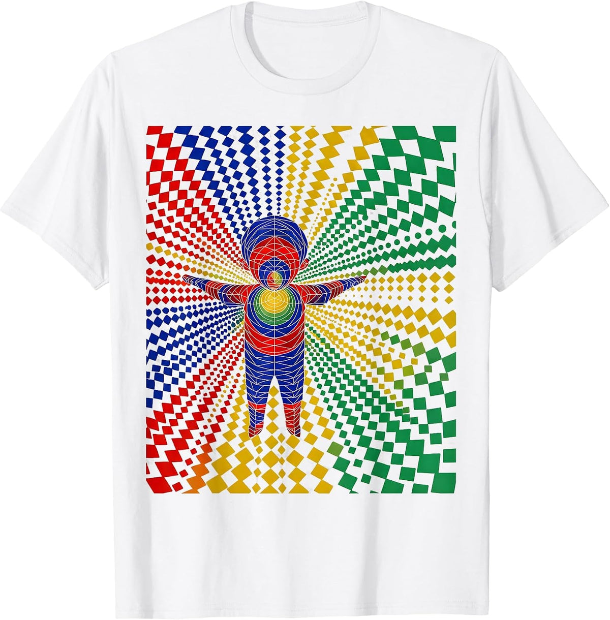 Men's Joyful Child Spinning Under Rainbow Sprinkles T-Shirt - White