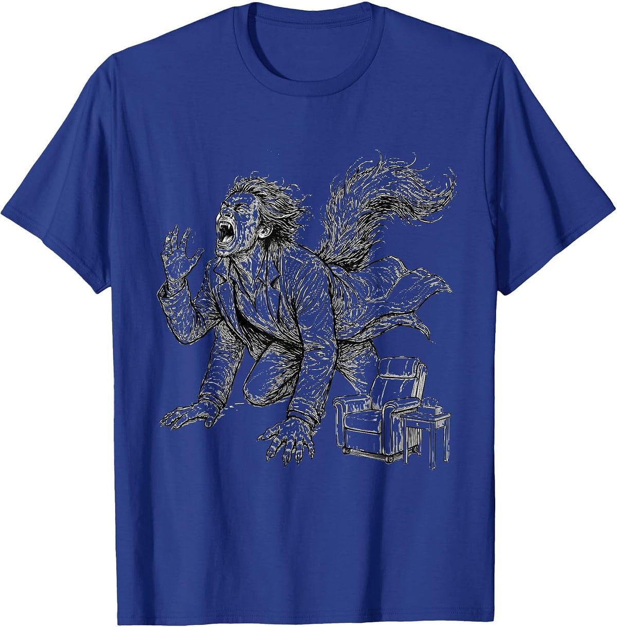 Howling Therapy Dark Humor Mental Health Counselor Gift T-Shirt - Royal Blue