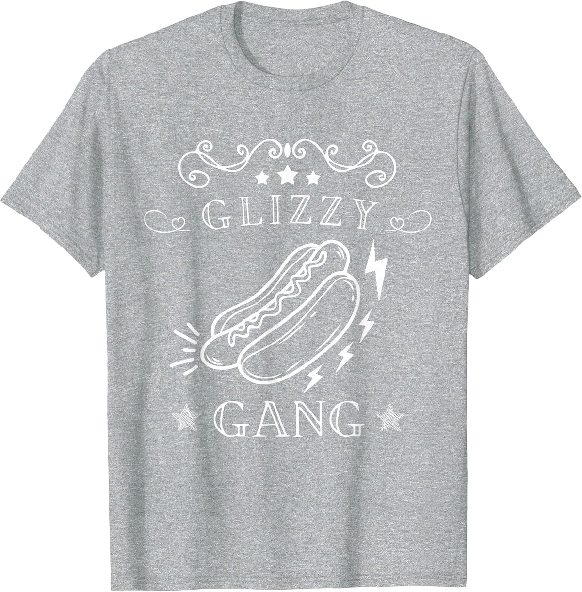 Funny Hot Dog Glizzy Gang - Gladiator Gobbler T-Shirt - Heather Grey