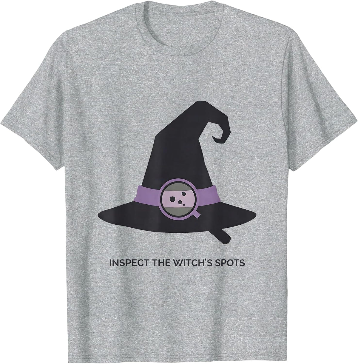 Men's Inspect The Witch's Spots Minimalist Halloween Dermatology T-Shirt - Heather Grey