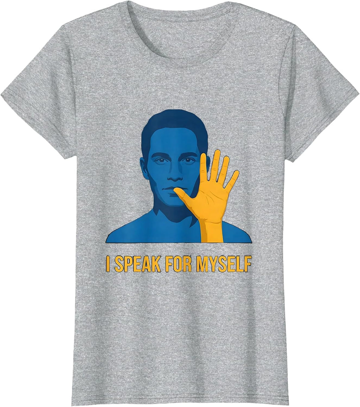 I Speak For Myself Uplifting Down Syndrome Awareness Pride T-Shirt - Heather Grey