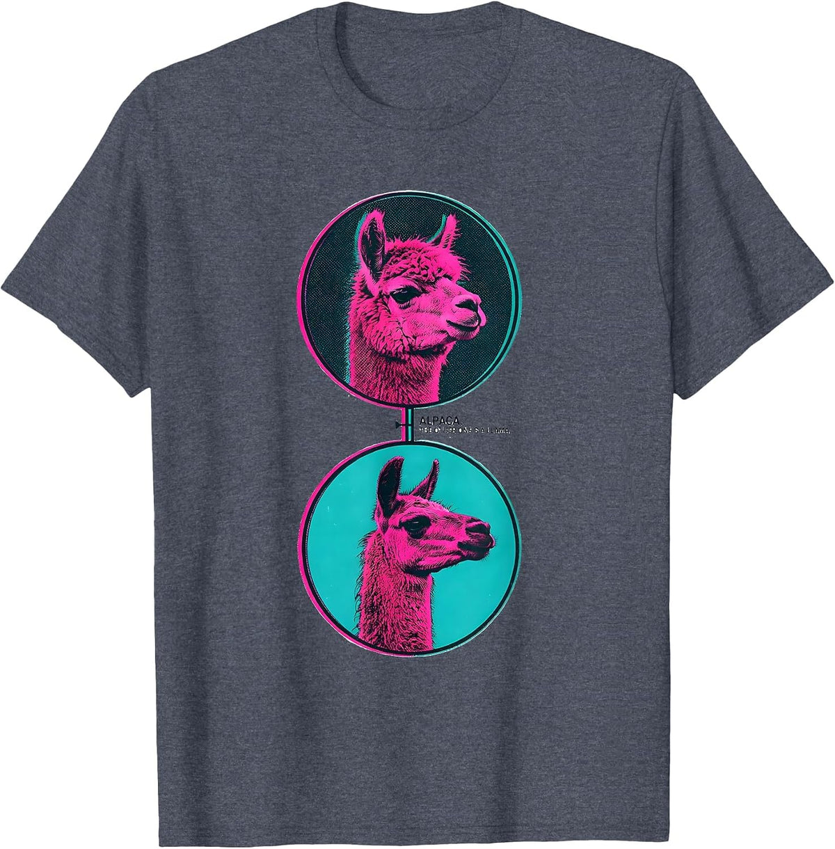 Alpaca The Other One's A Llama Funny Alpaca Lover Men Humor T-Shirt - Heather Blue