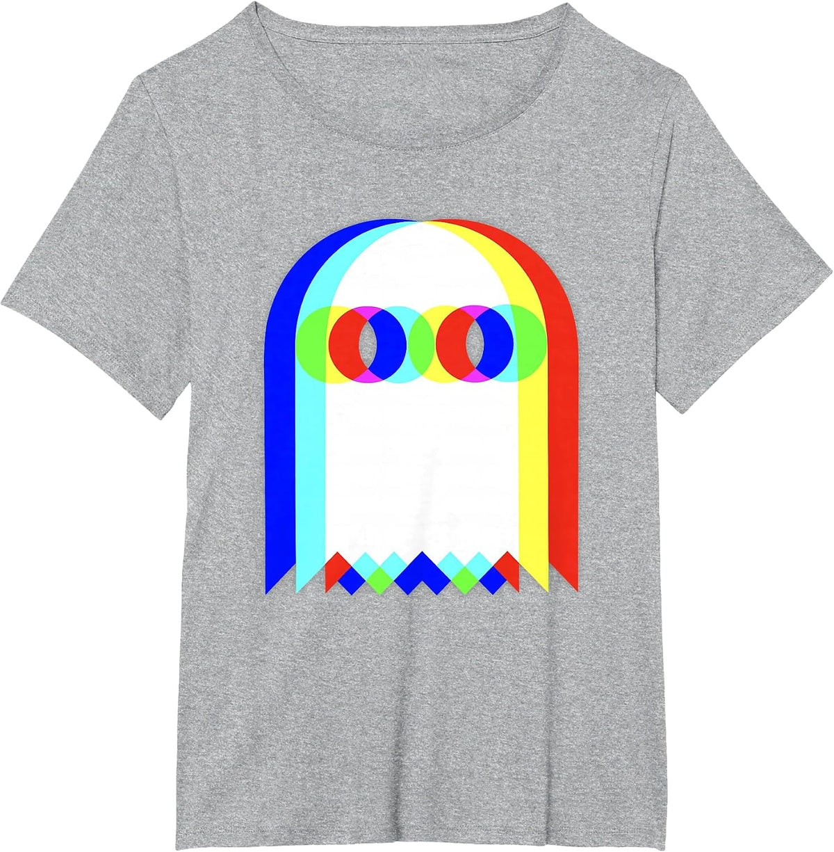 Vaporwave Psychedelic Ghost Retro Halloween Techno EDM T-Shirt - Heather Grey