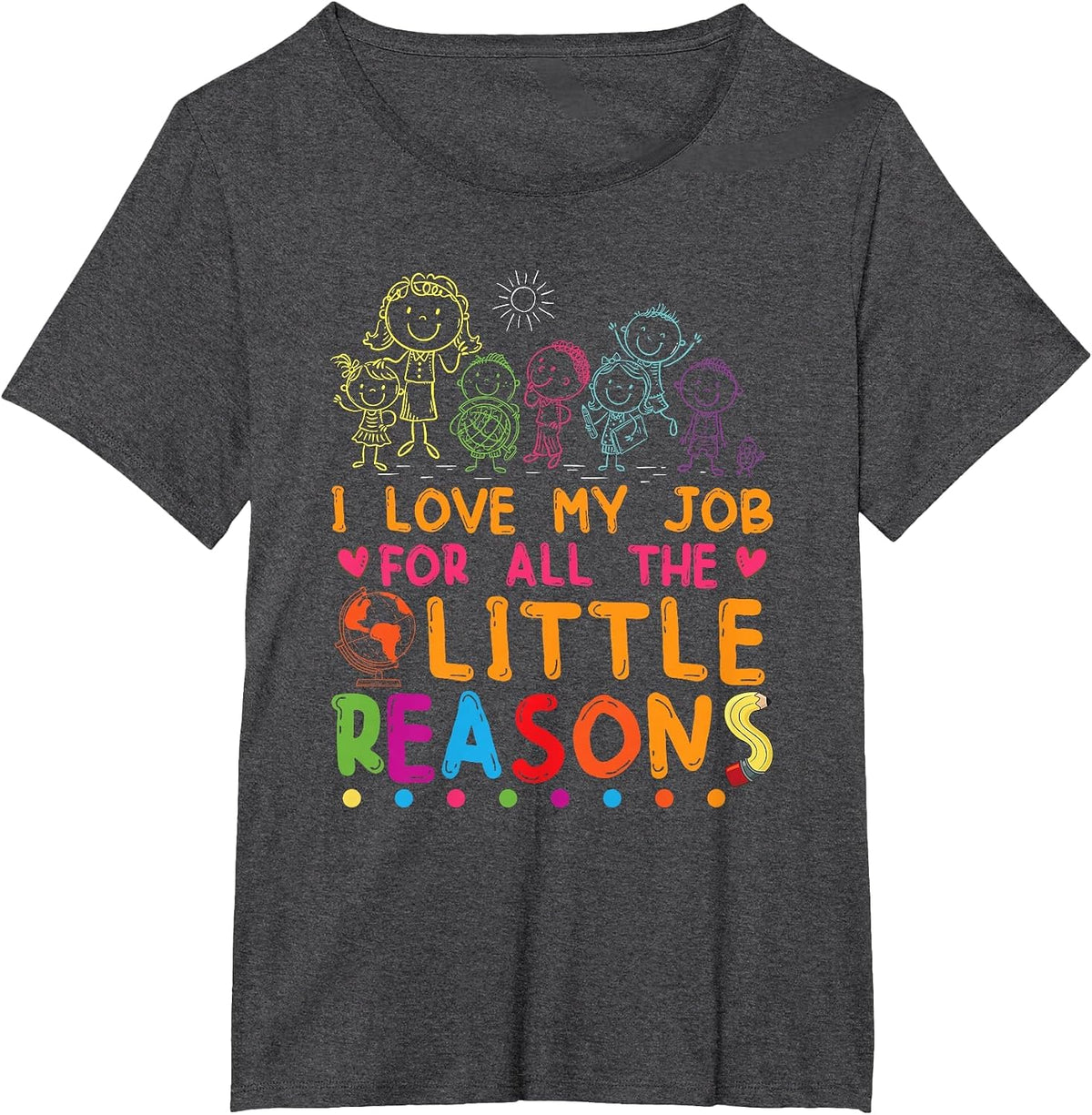 Teacher Pre-K Daycare Teacher Childcare Provider T-Shirt - Dark Heather Grey