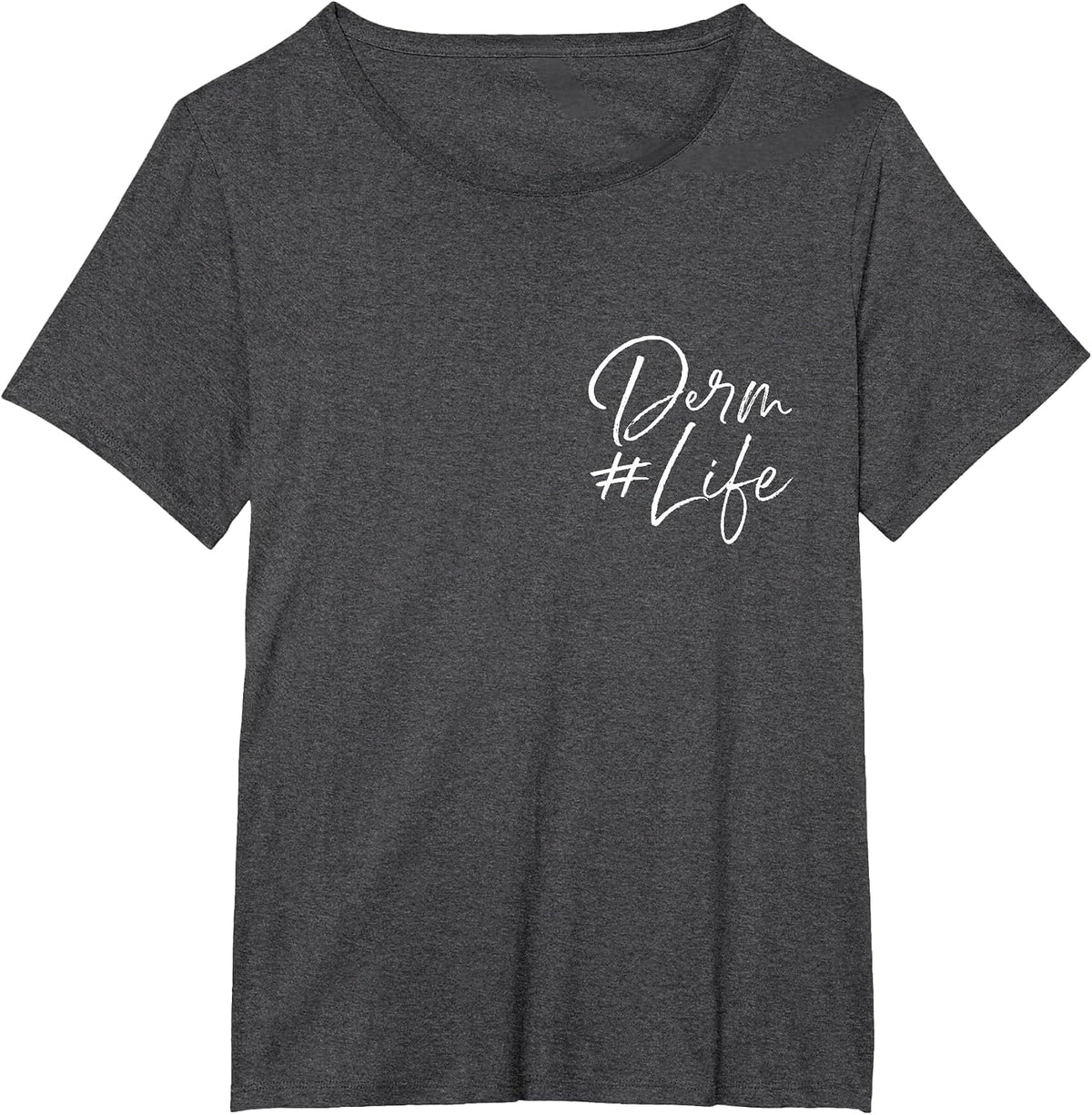 Derm Life Pocket Dermatology Cosmetic Dermatologist T-Shirt - Dark Heather Grey