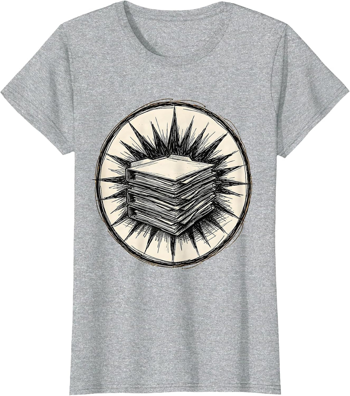 SPED Teacher IEP Folders Star Burst Graphic T-Shirt - Heather Grey