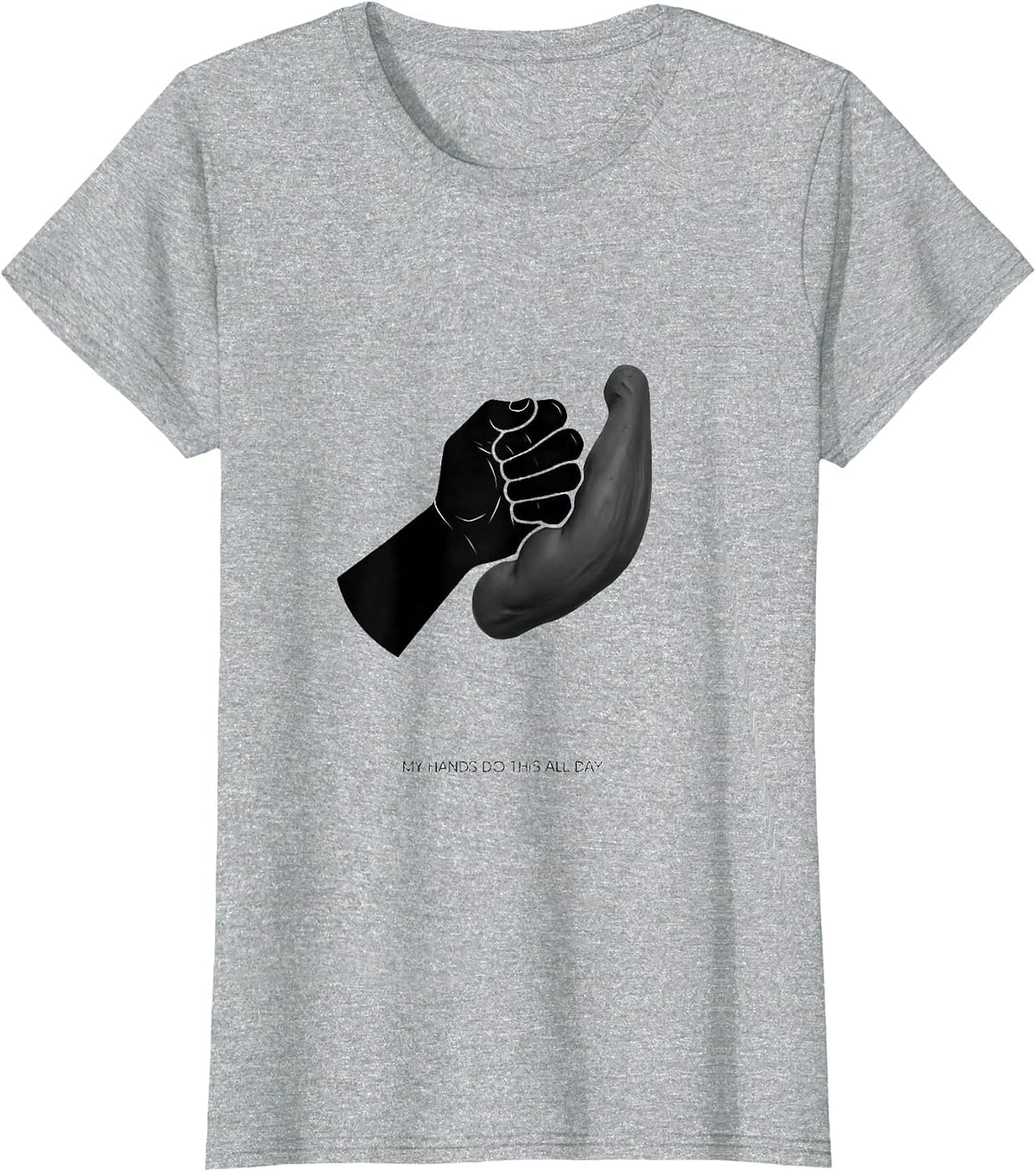 My Hands Do This All Day Funny Massage Therapist LMT Gift T-Shirt - Heather Grey