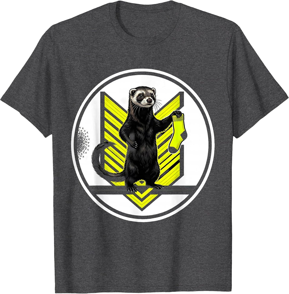 Men's Ferret Sealed Badge Funny Ferret Lover Gift T-Shirt - Dark Heather Grey