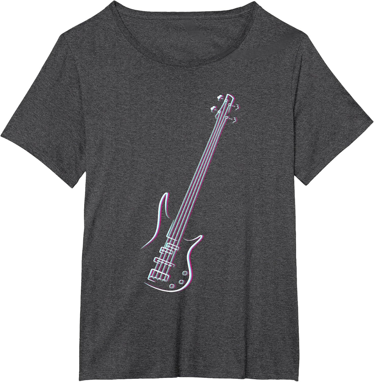 Bass Guitar Musical Instrument Bassist T-Shirt - Dark Heather Grey