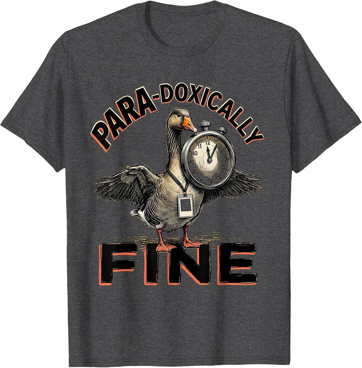 Para-Doxically Fine Funny Paraprofessional SPED Teacher T-Shirt - Dark Heather Grey