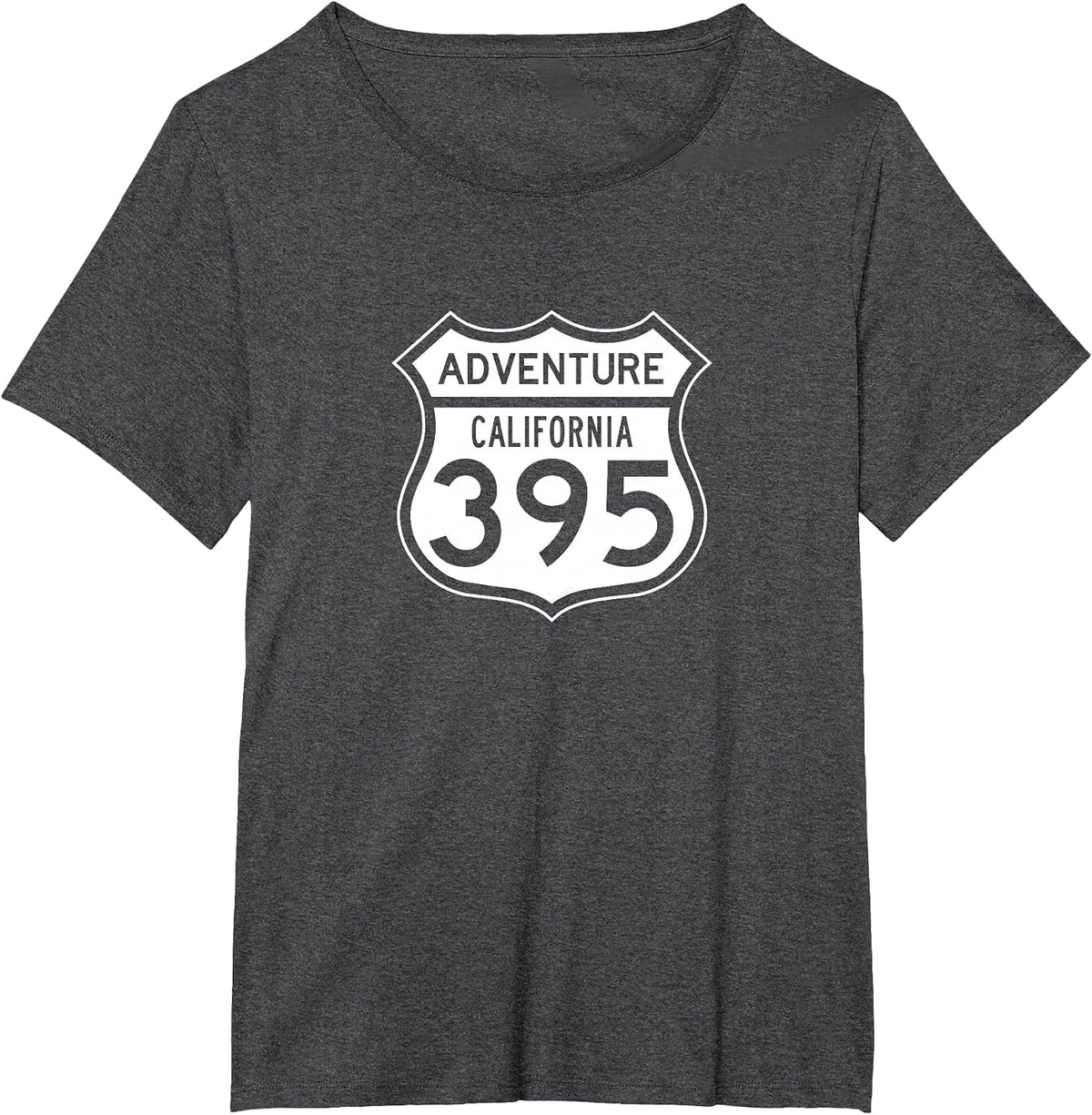 California Eastern Sierra Highway 395 – Adventure Inspired T-Shirt - Dark Heather Grey