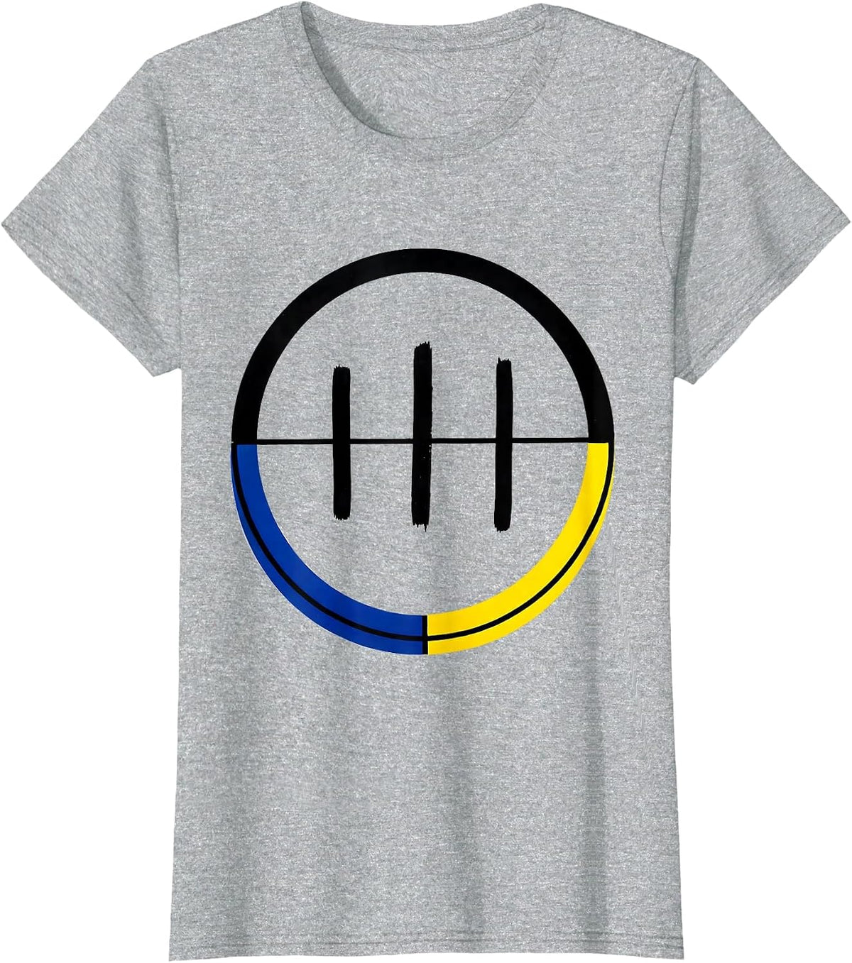 Circular Badge Down Syndrome Awareness Support Family T-Shirt - Heather Grey