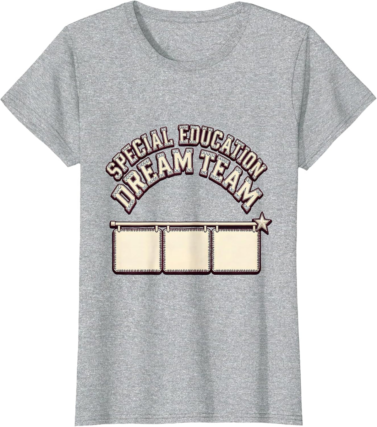Women's Special Education Dream Team Retro SPED Teacher Squad Pride T-Shirt - Heather Grey