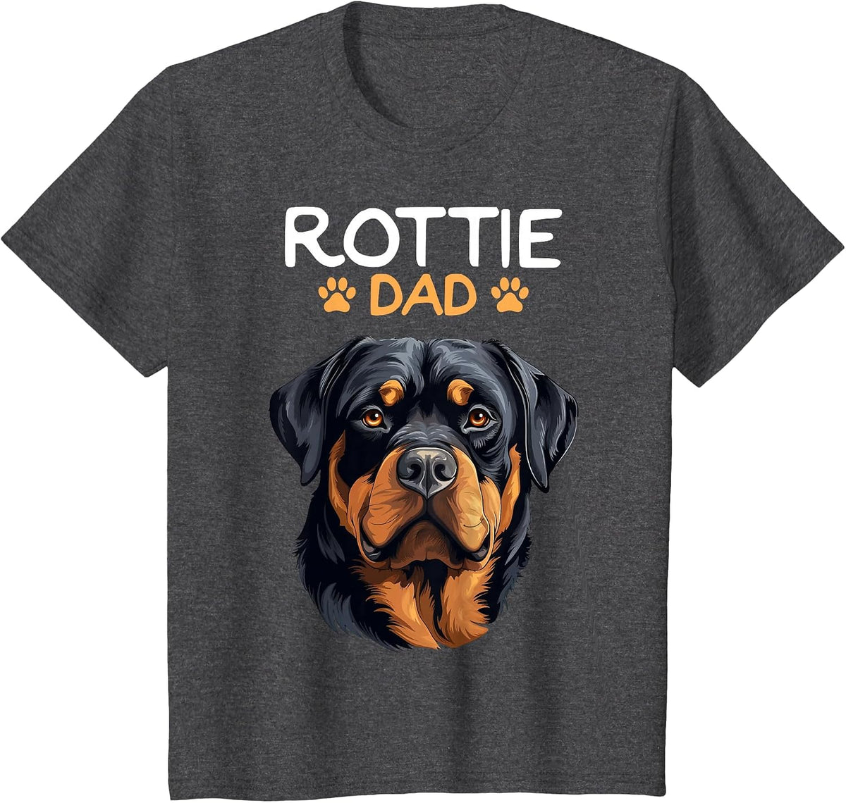 Rottie Dad Rottweiler Dog T-Shirt - Dark Heather Grey