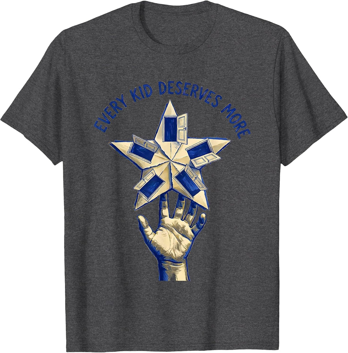 Every Kid Deserves More Special Education Design T-Shirt - Dark Heather Grey