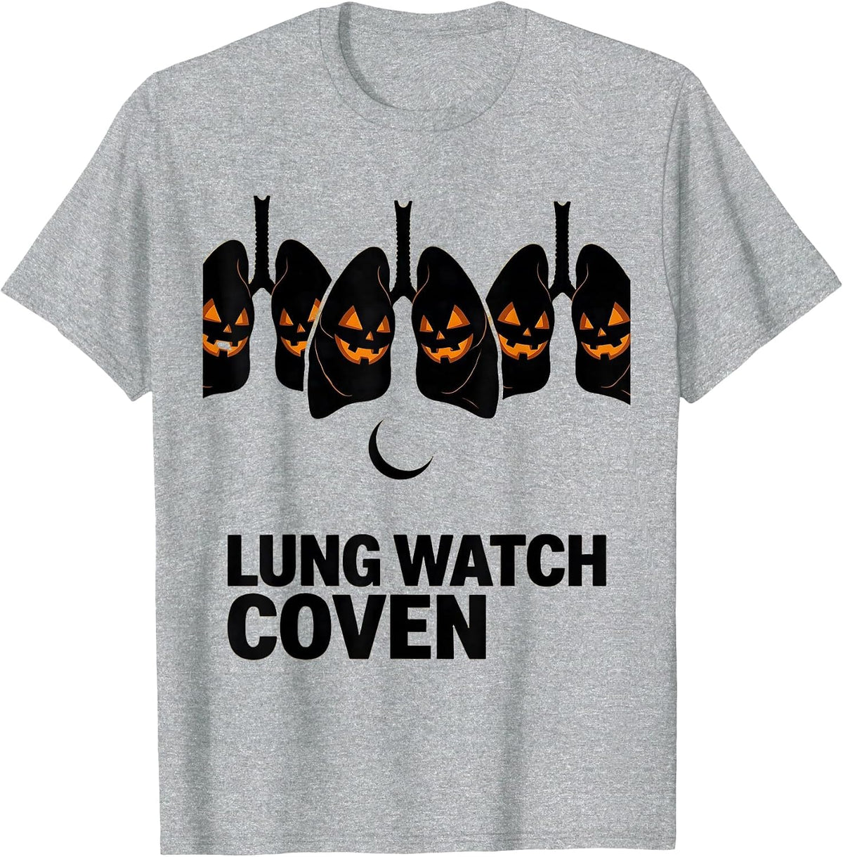 Men's Lung Watch Coven Editorial Conceptual Respiratory Therapist T-Shirt - Heather Grey