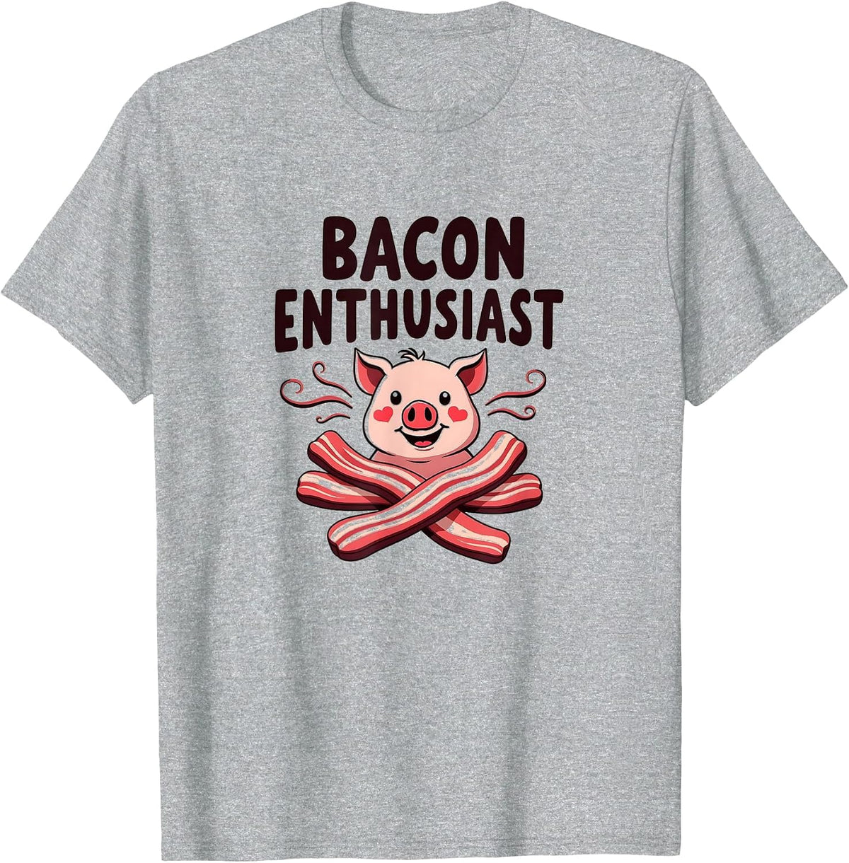 John Pork's Calling: Bacon Enthusiast Pig Lover T-Shirt - Heather Grey