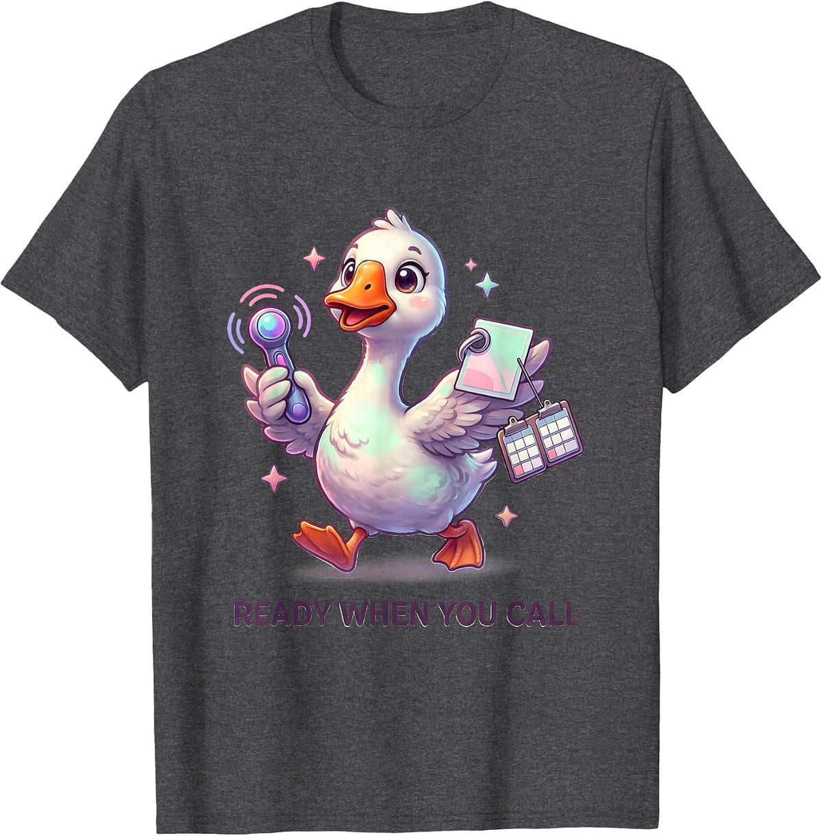Ready When You Call Cute Kawaii Special Education Teacher T-Shirt - Dark Heather Grey