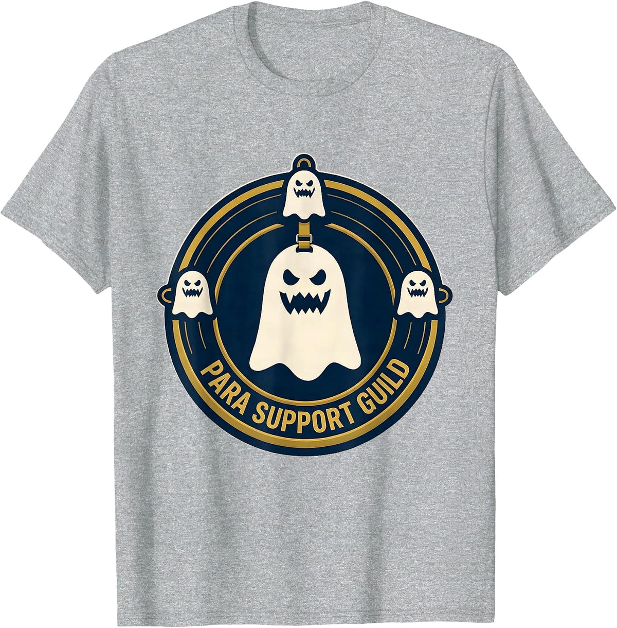 Men's Para Support Guild Ghost Para Normal Activities SPED Teacher T-Shirt - Heather Grey