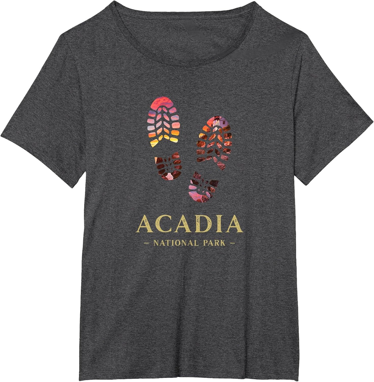 Acadia National Park Hike Hiking Hiker Camping Souvenir T-Shirt - Dark Heather Grey